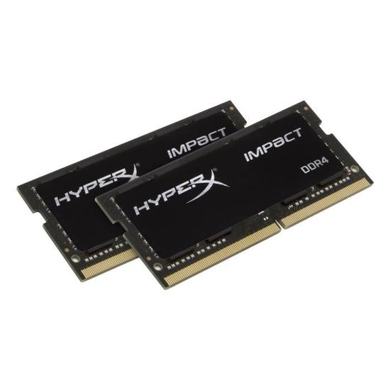 KINGSTON Module de RAM HyperX Impact - 32 Go (2 x 16 Go) - DDR4-2400/PC4-19200 DDR4 SDRAM - CL14 - 1,20 V - Non-ECC - Non bufférisé