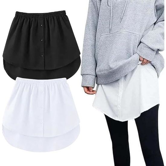 Jupe,Extension De Chemise à Superpositions, Faux Haut De Balayage