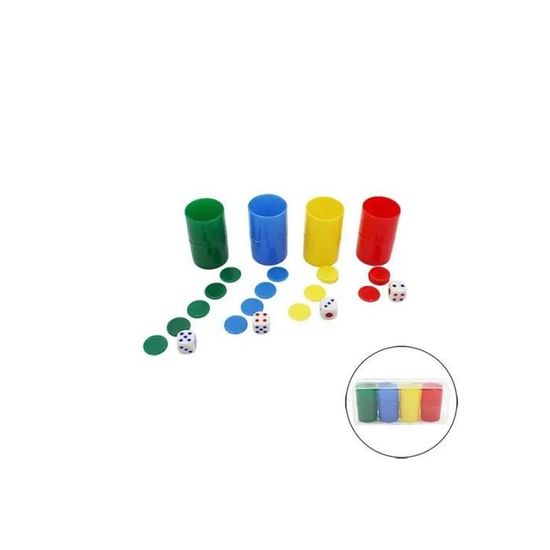 Gobelet à dés jeu plastique PVC de couleur, cuir résistant dés tasse pour Bar