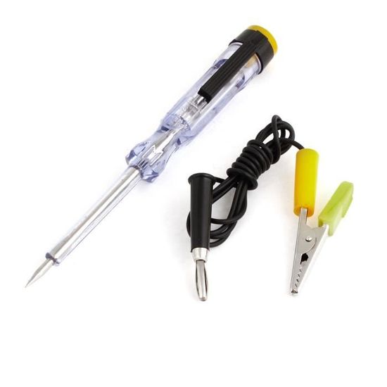 Testeur De Tension Circuit 12V DC - Style Stylo Avec Bouchon De Voiture Noir