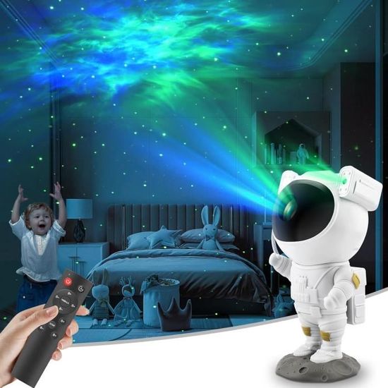 Astronaute Projecteur Galaxie, Projecteur Ciel Etoile Avec Nébuleuse Et Étoile/Minuterie/Télécommande/Bluetooth/Haut-parleur De Musique, Veilleuse