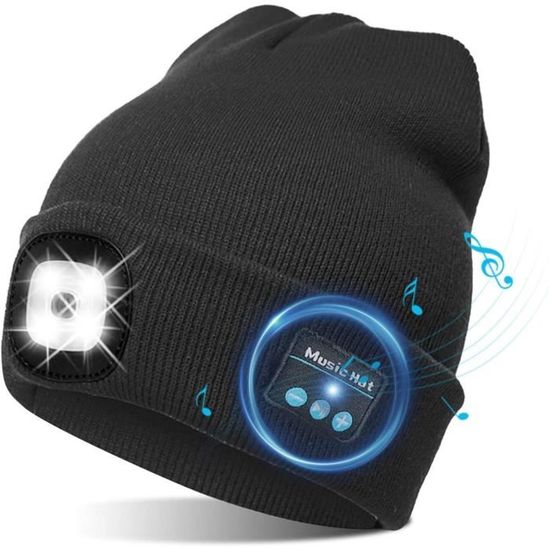 Bonnet Sans Fil Pour Homme Avec Bluetooth, Micro Et Haut Parleurs Integres Ideal Pour Offrir Aux Hommes