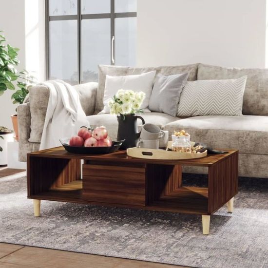 Lay Back Table LAY Table basse Chêne marron 103,5x60x35 cm Aggloméré -S26367 ...