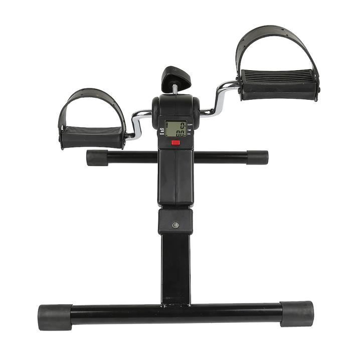 Pédalier d’Appartement Écrant LCD Mini Vélo Pliable Fitness Multifonctionnel Antidérapants