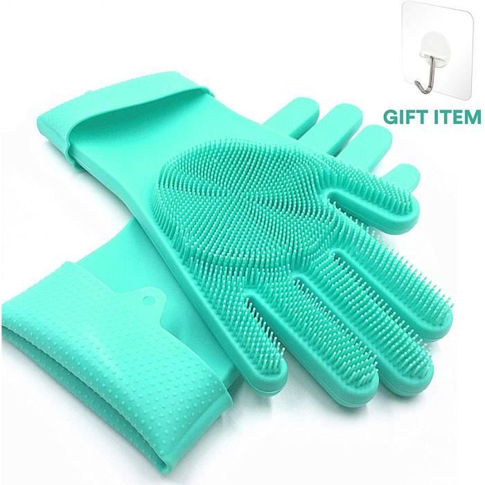 Gants en silicone Magic, gants pour lave-vaisselle, gants pour lave-vaisselle, gommage, cuisine, lave-auto et gants pour lave-vaisse