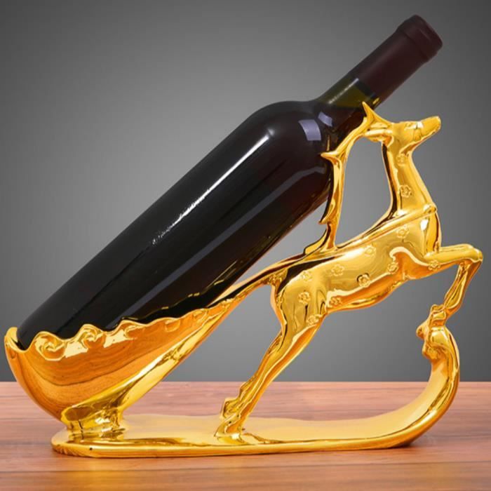 Casier À Vin Rouge En Bois De Cerf Sika 1 Porte-bouteille