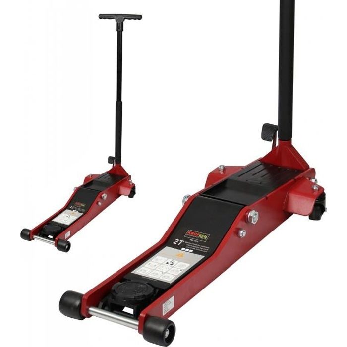 CRIC ROULEUR ROULANT SURBAISSE EXTRA PLAT HYDRAULIQUE 2T KROFTOOLS