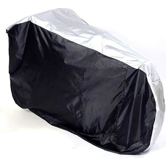 Housse Velo Exterieur Anti-UV Protection Poussière Résistant Impermeable Pluie pour Vélo Bicyclette Cycle Scooter S Noir et Argent