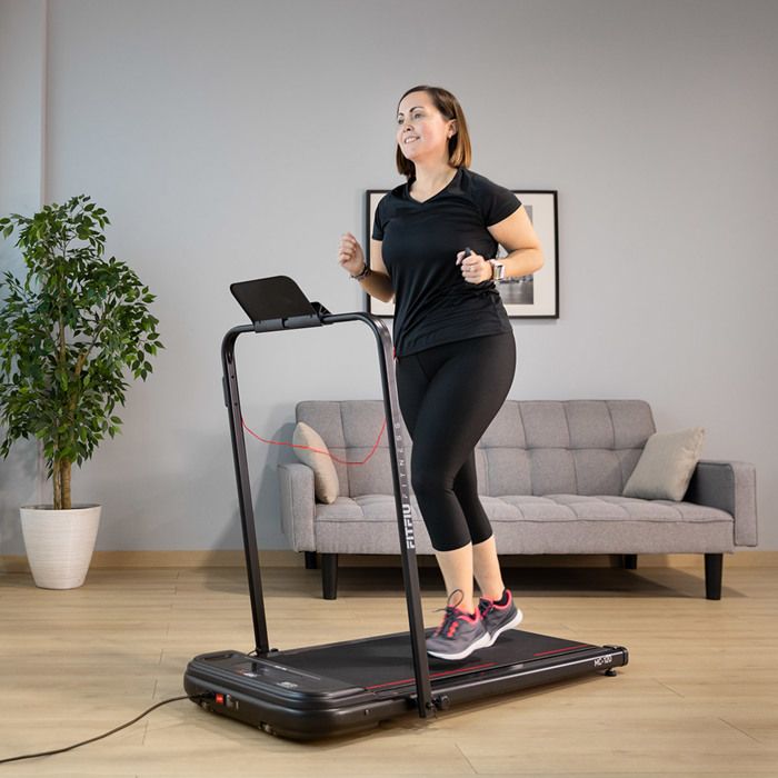 Tapis de course pliable FITFIU jusqu'à 10km-h de fréquence cardiaque, 1200W, ecran LCD