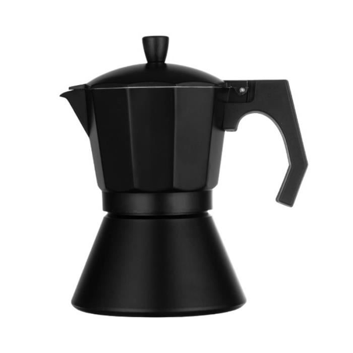 Cafetière,3-6 tasses italienne Moka expresso Cafeteira percolateur Pot Express Moka Pot cuisinière café verser - Type Black 6Cups