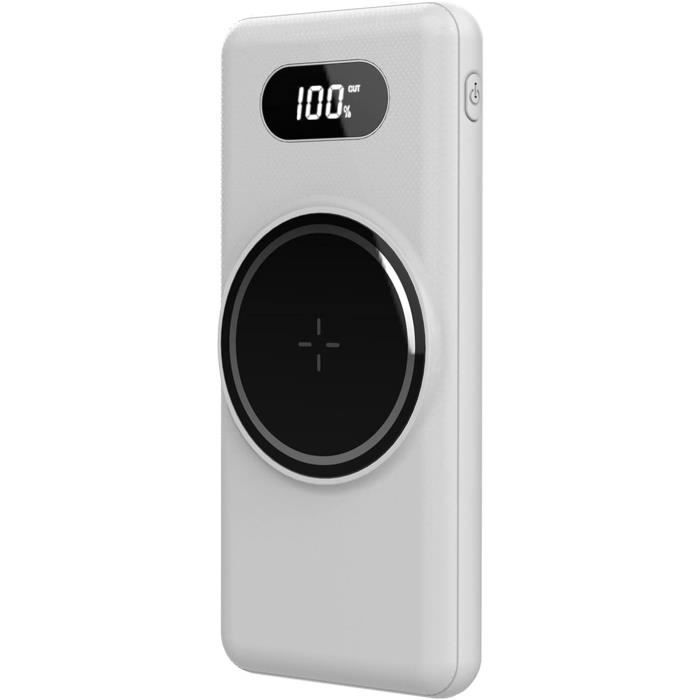 22.5W Chargeur sans Fil QI Rapide, Banque de Puissance 10000mAh PD Poverbank USB Poverbank imperméable, pour iPhone 12,CD229
