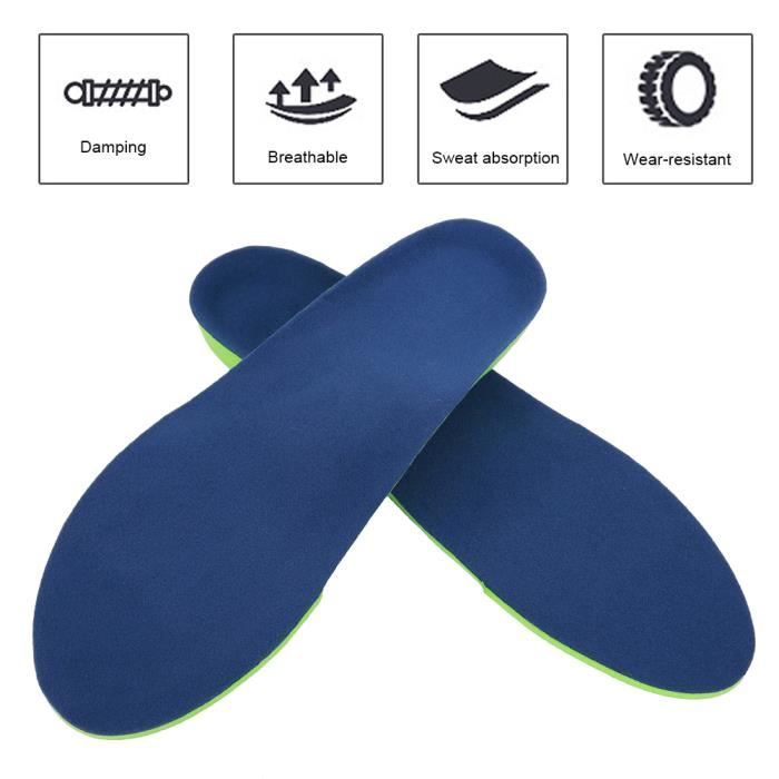 Semelle Sport Orthopédique Unisexe à Pieds Plats Coussin de Correction Support de Voûte Anti-Douleur S 38-40