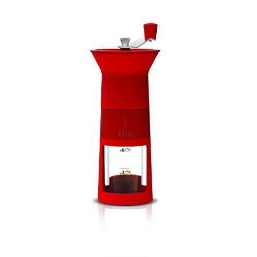 Bialetti DCDESIGN02 - ELECTROMENAGER - MOULINS A CAFE - Moulin à Café Manuel Rouge Plastique 11,5x8,5x21,5 cm