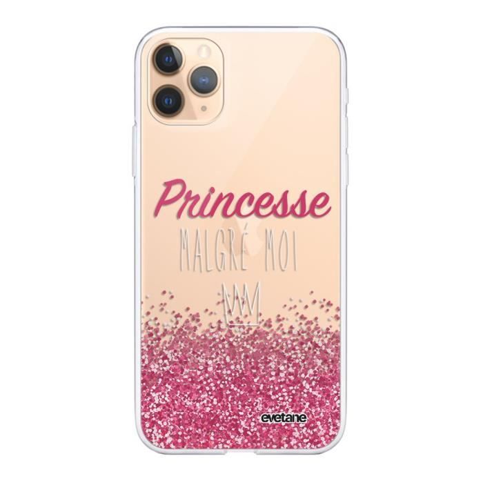 Coque iPhone 11 Pro Max 360 intégrale transparente Princesse Malgré Moi Ecriture Tendance Design Evetane