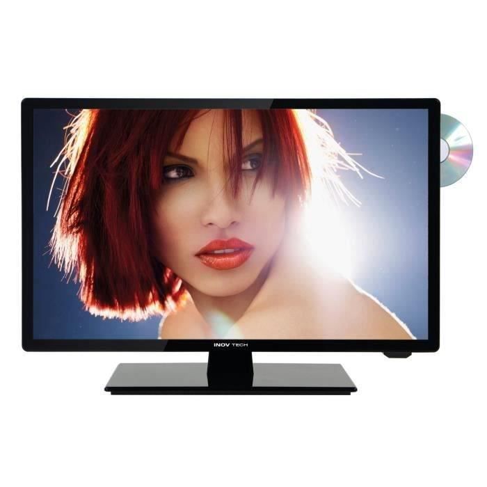 INOVTECH Téléviseur LED HD ultra compact 21,5'' + DVD