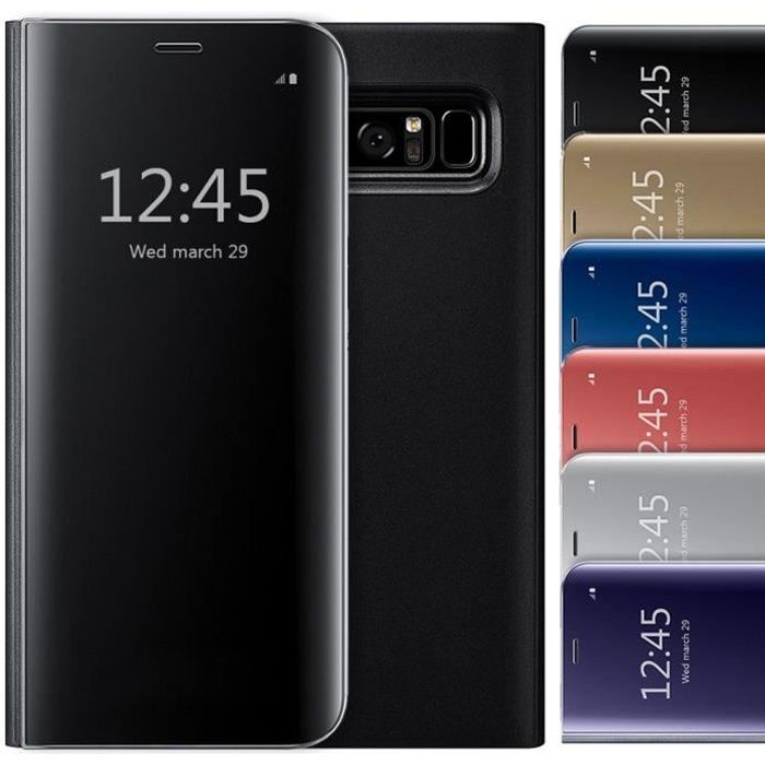 Etui Samsung gxlaxy Note 9 Clear View Flip Stand cover - Noir