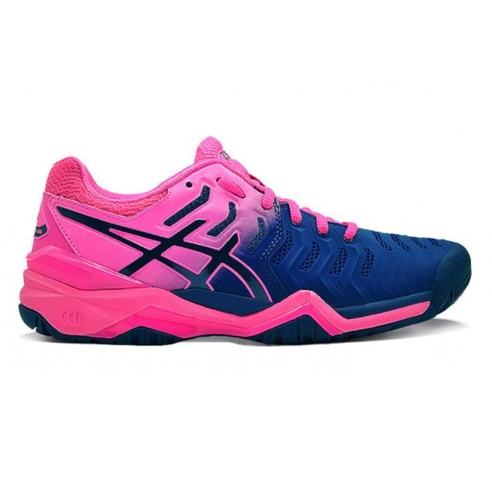 Chaussure Asics Gel Resolution 7 Femme Bleu Rose FW18
