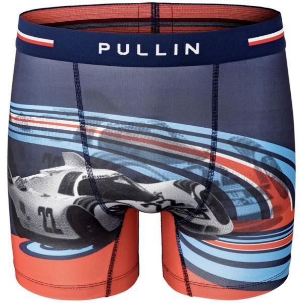 PULL IN Boxer Long Homme Microfibre 917 Bleu Rouge