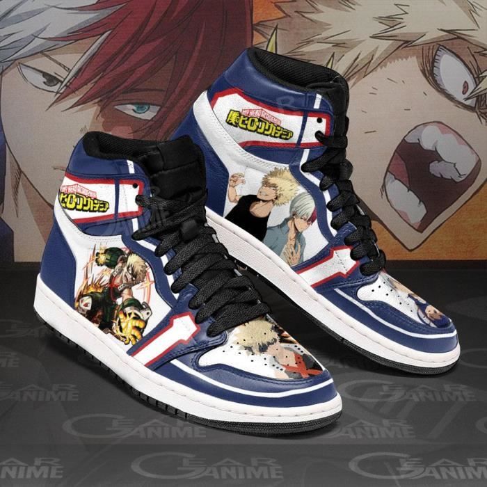 Baskets Anime-My Hero Academia-Todoroki and Bakugo Chaussures de course pour Homme Femme
