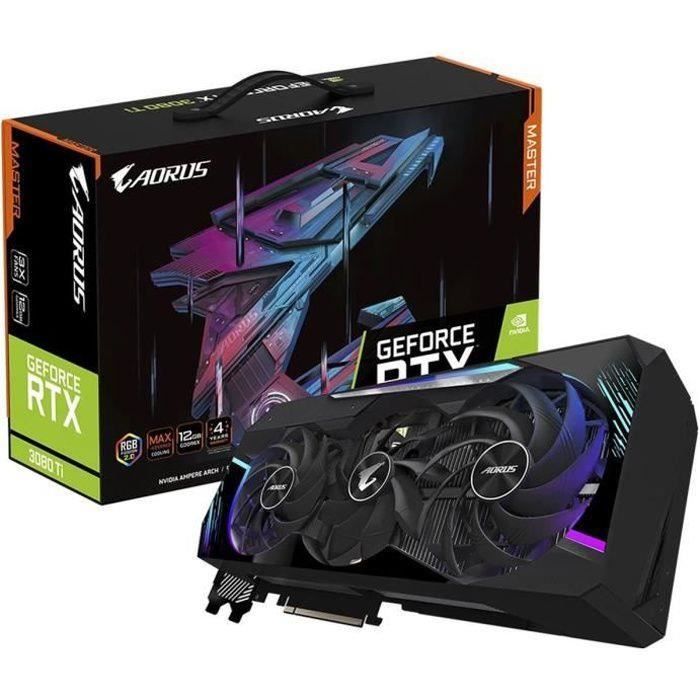 Carte Graphique GIGABYTE AORUS RTX 3080 Ti MASTER 12Go LHR (GV-N308TAORUS M-12GD)