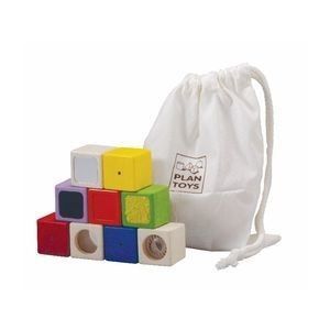 PLAN TOYS Jeu en bois Blocs Sensoriels