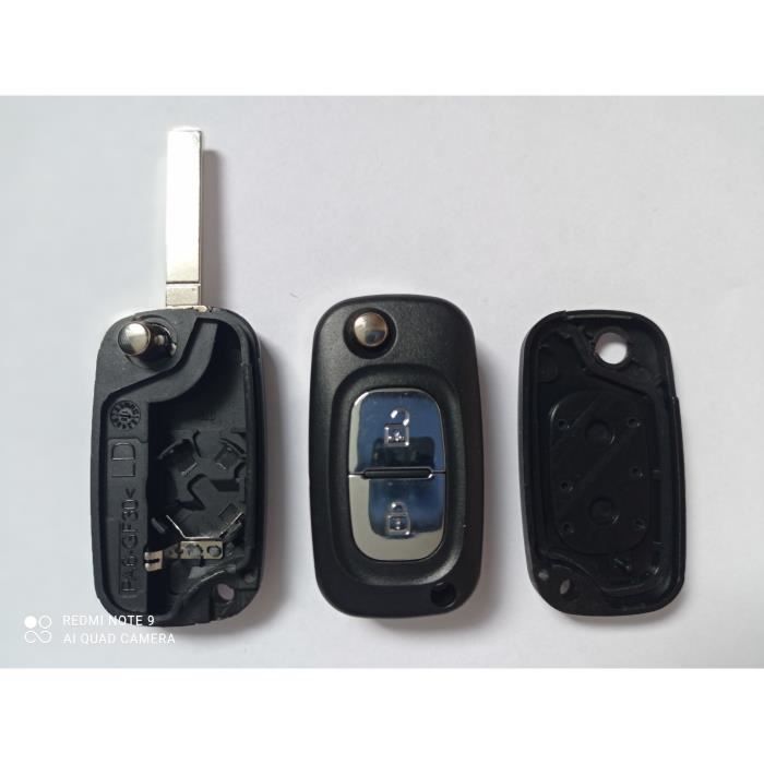 COQUE BOITIER CLE PLIABLE COMPATIBLE RENAULT CLIO, KANGOO, MODUS