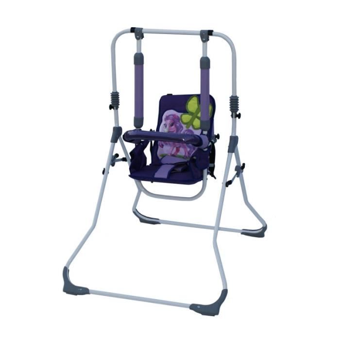 Balancelle berceau transat chaise haute 12m+ bébé enfant - Samba LUX 4en1 - Poney.