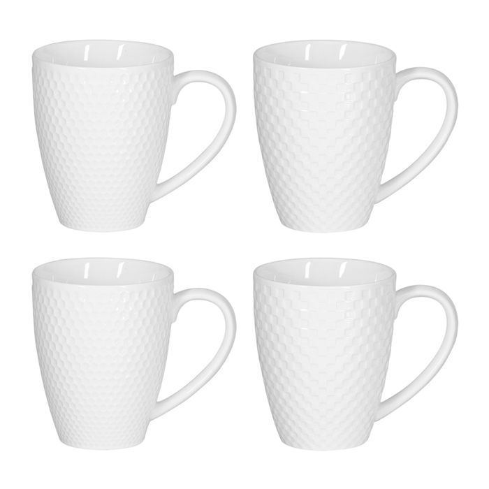 TABLE PASSION - COFFRET DE 4 MUGS SNOW NEURE Blanc