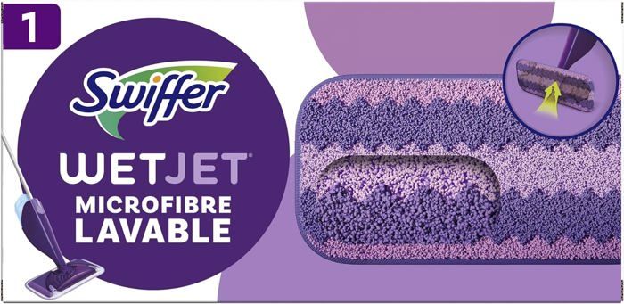 GIDWRIY 6 Lingettes Microfibre Lavables Pour Swiffer - Serpillières Réutilisables Balai Humide Et Sec