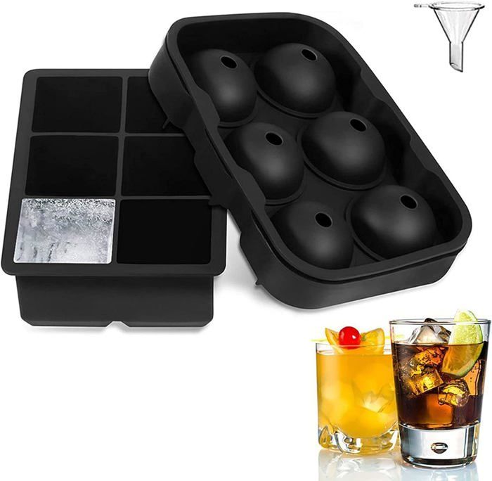 ICEBREAKER Black POP 2023 – Moule à Glaçons Hygiénique De Luxe Pour Whisky & Cocktails – 18 Glaçons Parfaits Sans Contact, Sans Odeur, Design Danois Premium