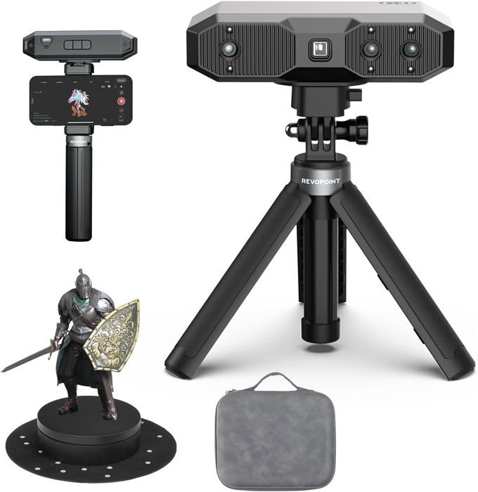 Revopoint Mini 2 Scanner 3D portable standard pour imprimante 3D avec une précision jusquà 002 mm lumière bleue industrielle