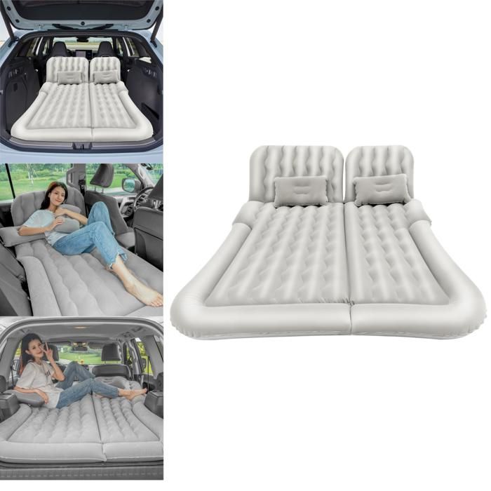 Matelas Gonflable de Camping pour SUV - Matelas Gonflable pour Deux Personnes - Lit de Camping Gonflable pour SUV 174*126cm Gris