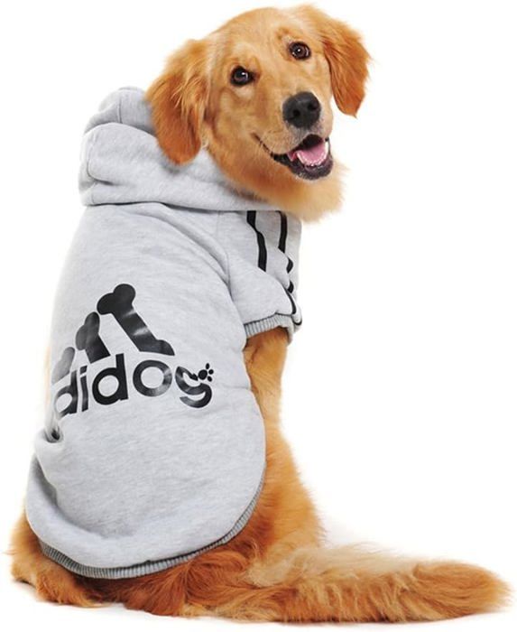 Meilleurs prix pour Sweats à capuche pour chiens de grande taille, vêtements d'extérieur, pull à capuche basique, veste en coton polaire, sweat-shirt,