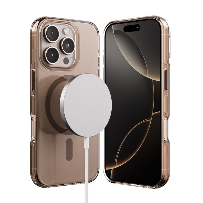Coque MagSafe pour iPhone 16 Pro Max avec aimants N52 Beige - Neuf