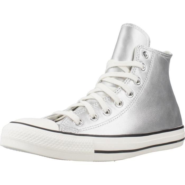 Converse Chaussure Converse Modèle Chuck Taylor All Star Metallic Leather - Coleur Argent