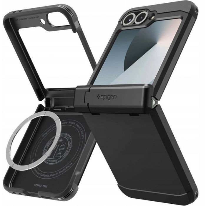 Coque de protection - SPIGEN - Tough Armor Pro Mag - Compatible MagSafe - Galaxy Z Flip 7 FE - Noir