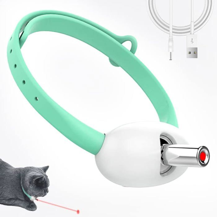 Comparer les prix de Collier pointeur laser pour chatsJouet laser automatique portable pour chatinteractif intelligent amusantrechargeable par USB