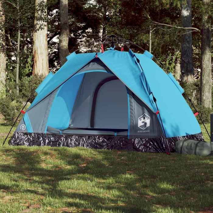 Tente de camping dôme - vidaXL - 2 personnes - Bleu - Libération rapide - Imperméable