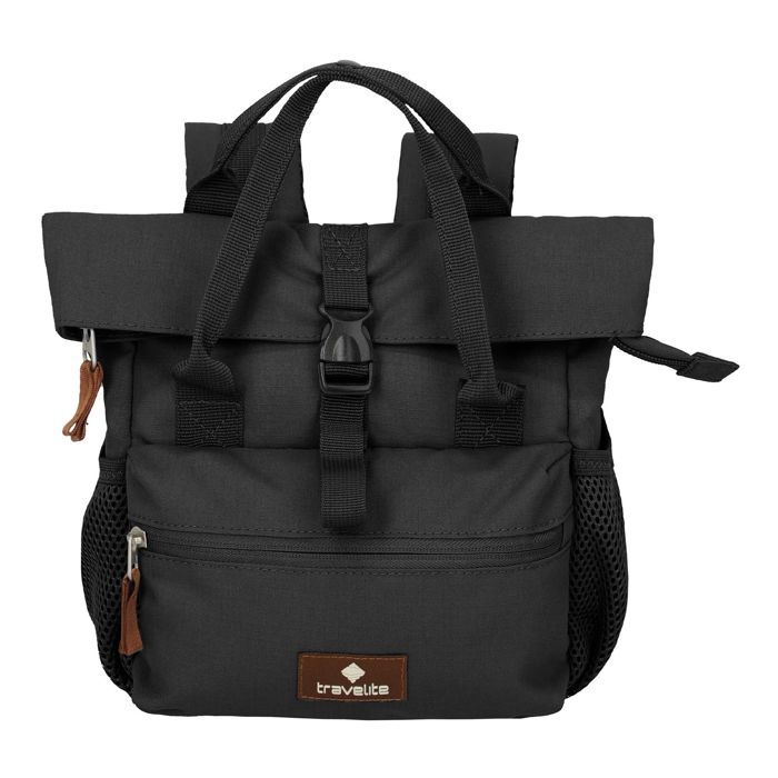 travelite Sac à dos noir pour femme et homme - Basic Short Handle Mini Backpack 328944