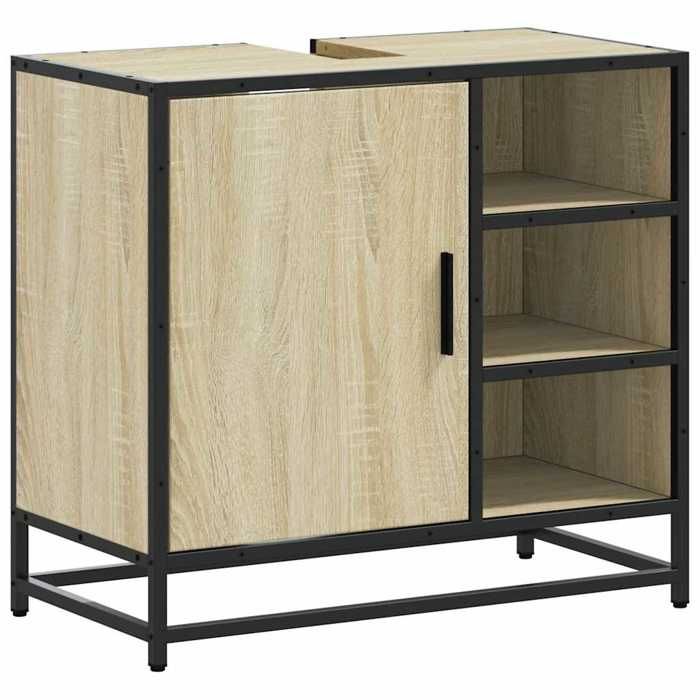 SOLDE DHIVER®Meuble de salle de bain KENNETH - Meuble Colonne salle de bain - Armoire WC - avec lavabo Chêne Sonoma 65x33x60cm - Bo SOLDE DHIVER®Meuble de salle de bain KENNETH - Meuble Colonne salle de bain - Armoire WC - avec lavabo Chêne Sonoma 65x33x60cm - Bo