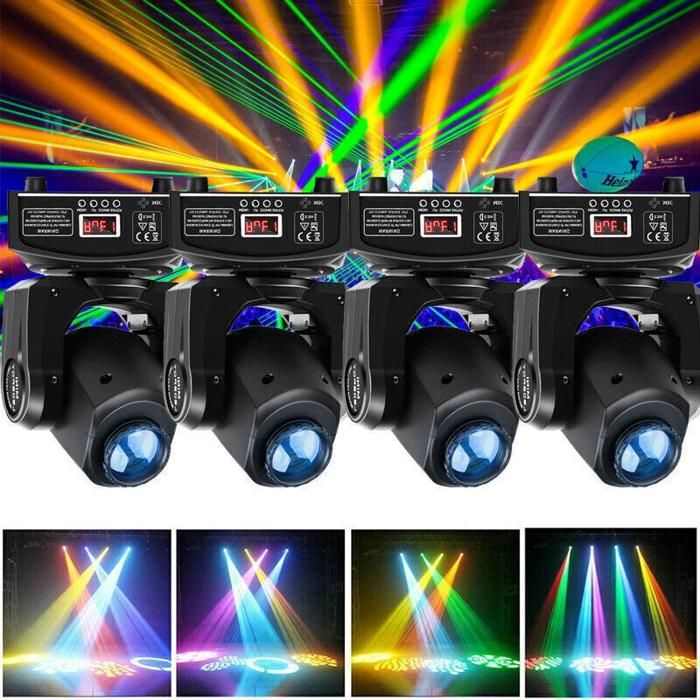 UKing Lyre LED 50W DMX 512 Tête Mobile Avec Télécommande - Lumière Scène Disco Pour Soirées Et Événements