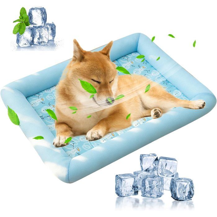 Lit Rafraîchissant Chien Panier Durable Fond Antidérapant Lavable Respirant(L) .