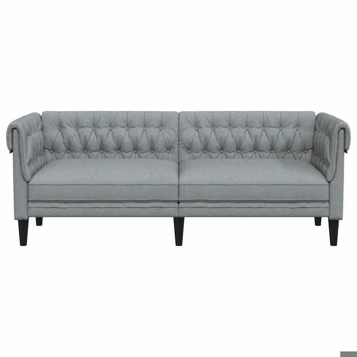 Canapé Chesterfield 3 places - NANAS - Sofa-3 PERSONNES - SOFA DE SALON - gris clair tissu C5831223 Canapé Chesterfield 3 places - NANAS - Sofa-3 PERSONNES - SOFA DE SALON - gris clair tissu C5831223