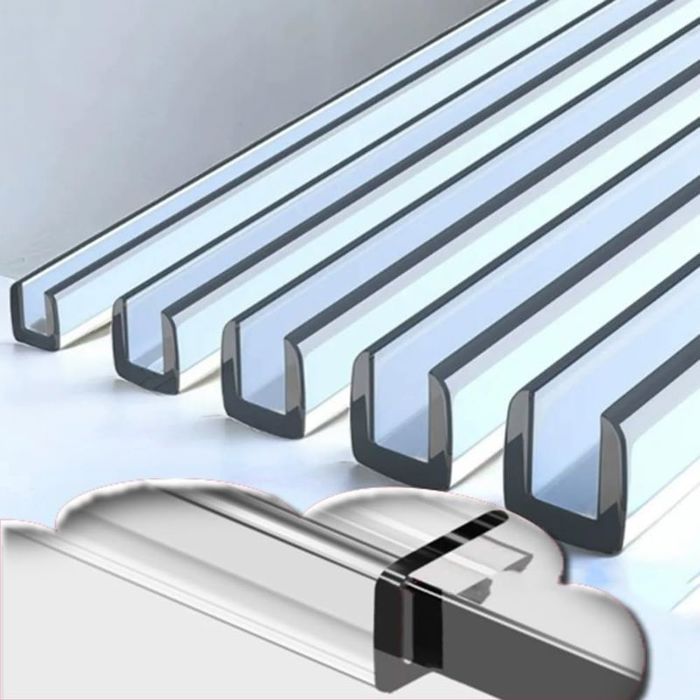 Bande détanchéité en PVC - Transparente et flexible Protections de bords - Mobilier et ameublement - 8 9 mm 3 mètres