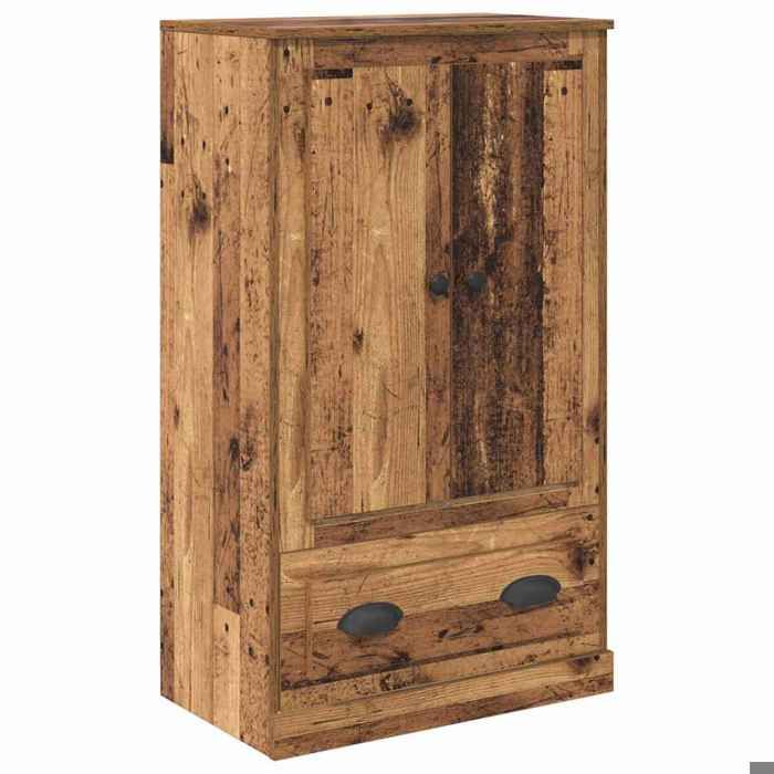 Armoire haute - vidaXL - meuble colonne - bois dingénierie - bois ancien - 60 x 355 x 1035 cm - 2 portes - avec tiroirs{eki66w}