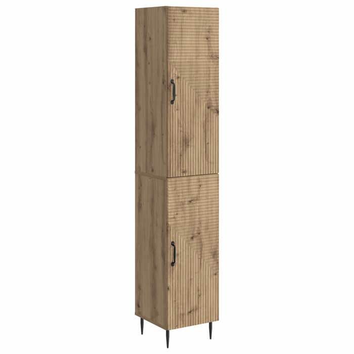 Ensemble de Meubles artisanal - Bois dingénierie - Rangement - Chambre - Chêne - 33x34 5x89 5 cm - 33x34 5x90 cm - 2 pcs