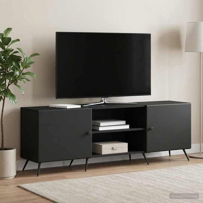Basboard salon VIDAXL Meuble HIFI Noir 150 x 31 x 50 cm Bois dingénierie[9831]