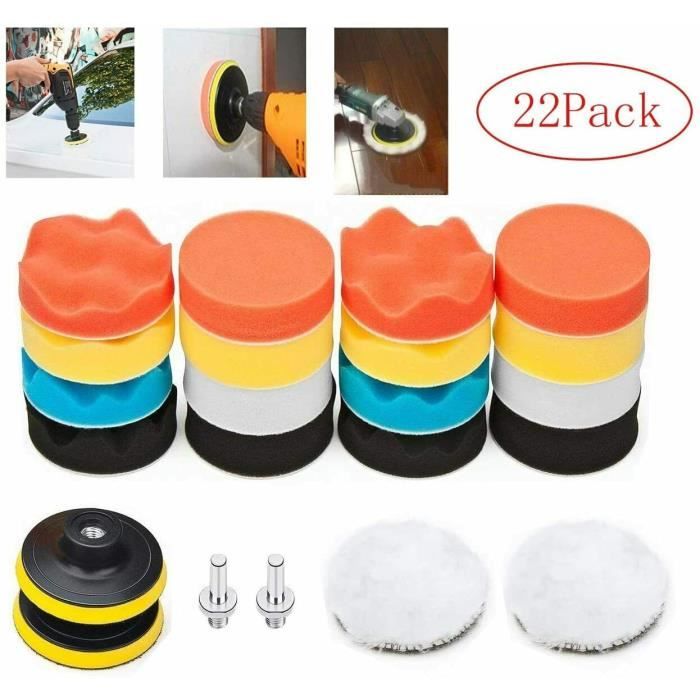Éponge De Polissage 12tlg Éponge De Polissage De Voiture De 80 Mm Avec Kit Dadaptat Pour 80 Mm 82884062