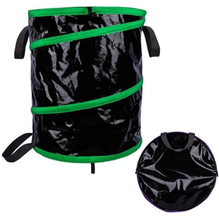 Sac à déchets de jardin et poubelle de camping, sac pliable en tissu Oxford avec poignées, poubelle réutilisable pour feuilles, ordures, jouets, idéal pour le jardinage, la randonnée, les pique-niques Sac à déchets de jardin et poubelle de camping, sac pliable en tissu Oxford avec poignées, poubelle réutilisable pour feuilles, ordures, jouets, idéal pour le jardinage, la randonnée, les pique-niques