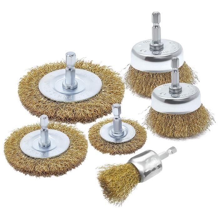 Lot De 2 Brosses En Laiton Pour Barbecue - Poils 13,5cm, Poignée Plastique, Nettoyage Grilles Et Rouille